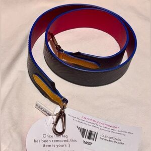 LOUIS VUITTON Epi Leather Bandouliere Shoulder strap Black Pink Yellow Blue